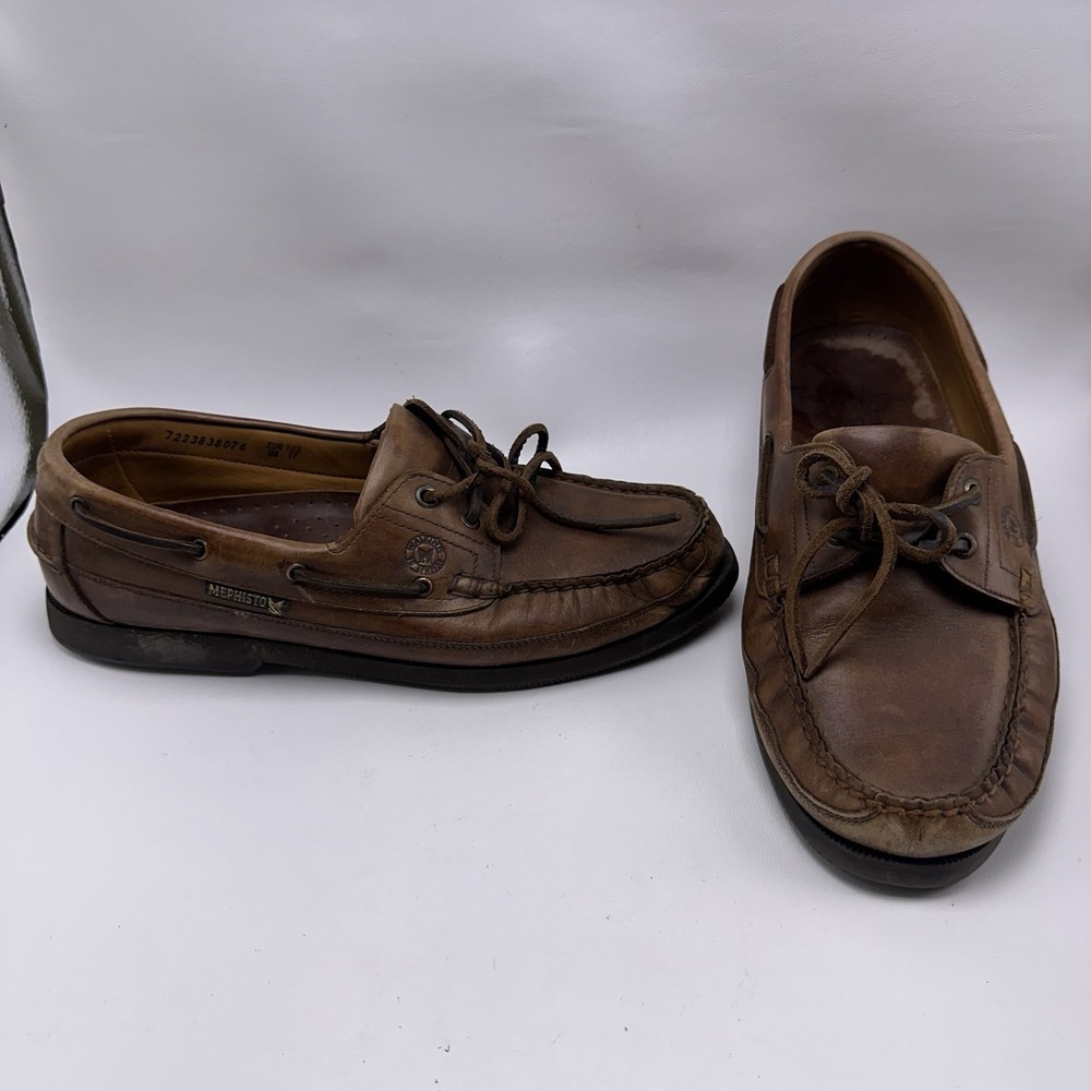 Mephisto Spinnaker Brown Leather Boat Shoes Men's Size 11US/10.5UK
